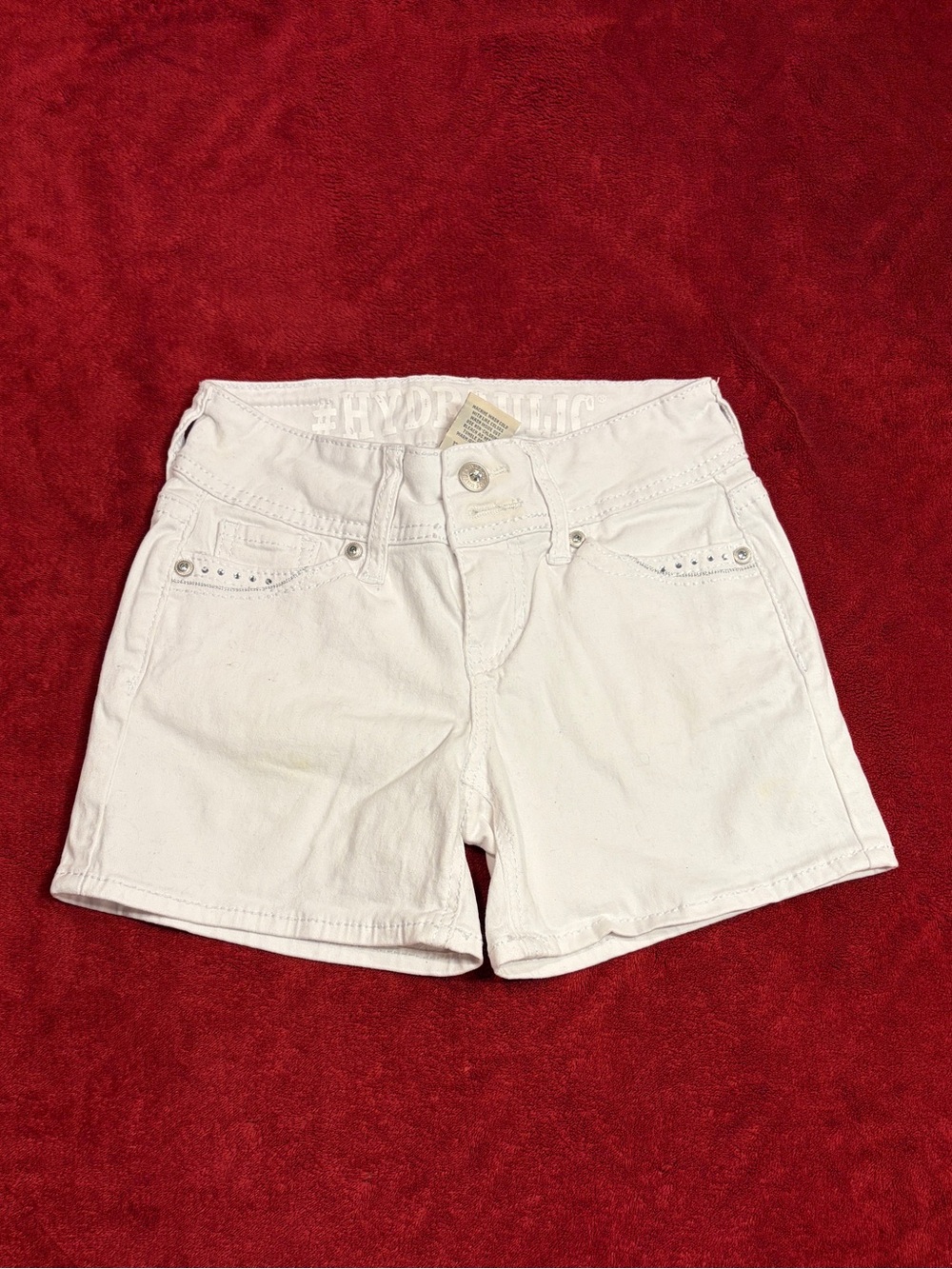 Hydraulic White Denim Shorts